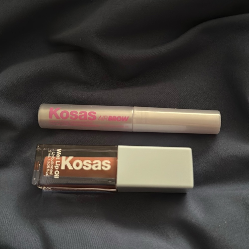 Kosas Mini Wet Lip Oil and Mini Air Brow